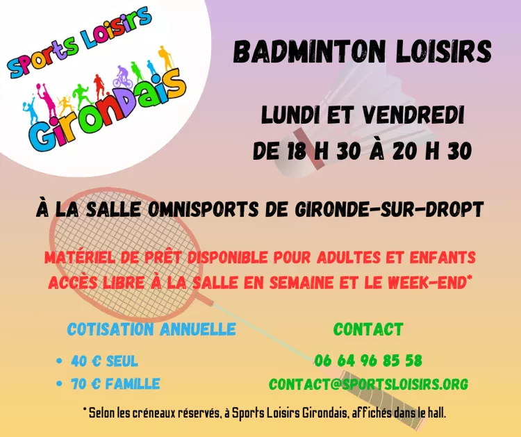 Badminton loisirs